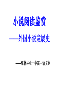 外国小说发展史、小说要素特点