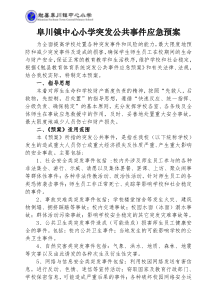 中心小学突发公共事件应急预案