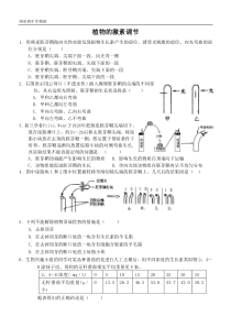 高二生物植物的激素调节练习题