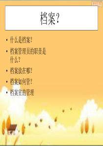 档案？