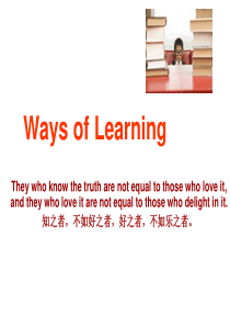 Ways of Learning