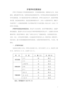 护理学科发展规划