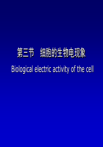 生理学――细胞的生物电现象