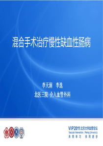 混合手术治疗慢性缺血性肠病 李天润 0815