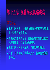 第十五章  视神经及视路疾病