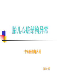 胎儿心脏异常的超声诊断