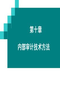 10.内部审计技术方法