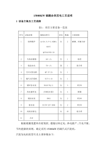 15000KW硫酸余热发电工艺说明