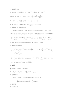 常用的基本求导公式