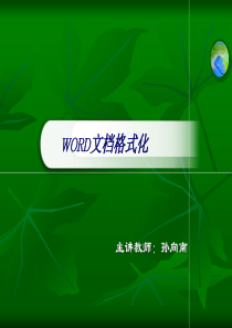 word文档格式化公开课课件