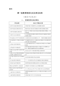 教育信息化试点单位