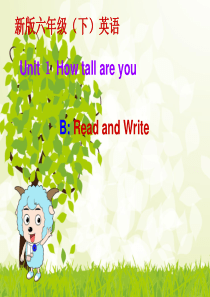 新PEP六年级下册英语Unit-1-How-tall-are-you-B-Read-and-writ