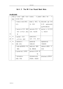 人教版高中英语必修三unit3知识点汇总情况及练习