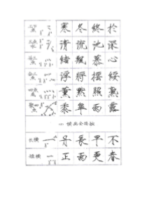 瘦金体字帖--练习-基础---笔画