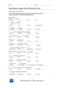 体验商务英语2-新版Quick-Placement-Test