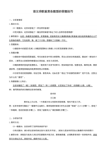 古诗文鉴赏答题技巧