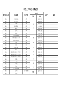 新员工入职培训课程表