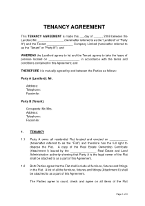 TENANCY AGREEMENT租赁合同(英文版)