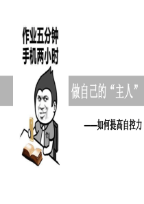 提高自控力主题班会课件