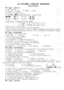 中考化学专题复习--物质的分类-微粒构成物质