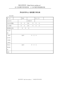 劳动合同中止继续履行审批表