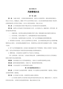 公司风险管理办法