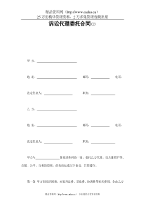 诉讼代理委托合同(2)