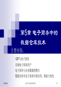 第5章 电子商务中的数据仓库技术