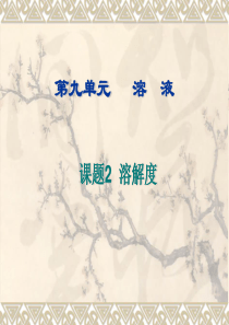 九年级化学下册9.2溶解度课件人教新课标版~707ED