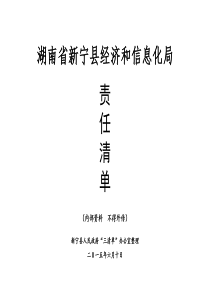 新宁县经济和信息化局责任清单