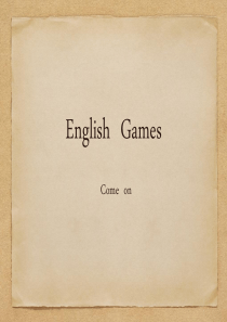 English Games   聚会或英语沙龙可以玩的英语小游戏