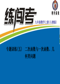 专题训练(五) 二次函数与一次函数、几何类问题