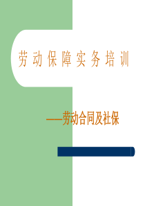 劳动保障实务培训——劳动合同及社保-PowerPoint