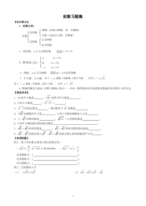 实数复习专题知识点及例题