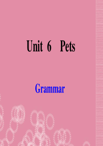 江苏省沭阳县银河学校七年级英语下册《Unit 6 Pets Grammar》课件 牛津版