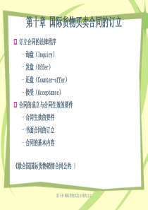 第十章国际货物买卖合同的订立