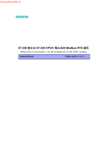 S7-200做主站S7-300 CP341做从站的Modbus RTU通讯