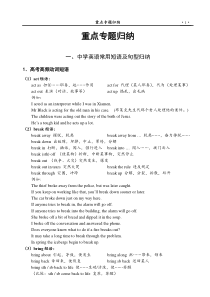 高中英语常用短语及句型归纳