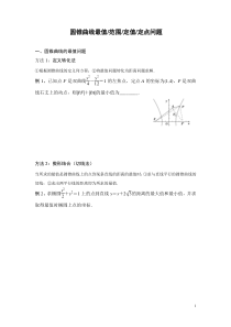 圆锥曲线的最值定值范围经典题型