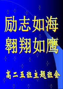 高三励志主题班会：放飞理想 搏击人生