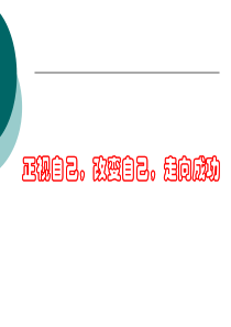 励志主题班会正视自己,改变自己,走向成功