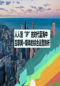 人人皆“IP”的时代蓝海中,互联网+媒体的综合运营剖析