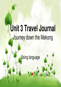 英语：必修1 Unit3 Travel Journal Period4 Using language