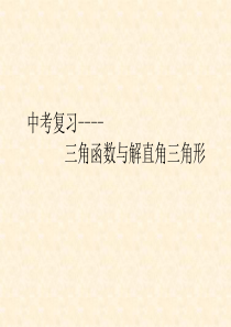 启帆中考复习资料《解直角三角形》课件 (共41张PPT)