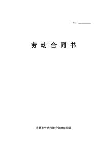 吉林省劳动合同(吉林市劳动和社会保障局监制)