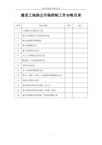 扬尘污染控制工作台帐 (1)