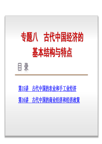 2014届高考历史一轮复习课件：专题8-古代中国经济的基本结构与特点-历史-人民版解析