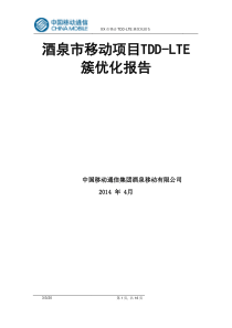 移动项目TDD-LTE簇优化报告