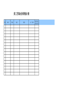 签订劳动合同统计表