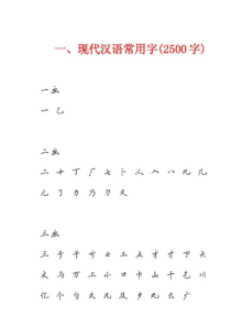 田英章硬笔行书现代汉语3500常用字字帖